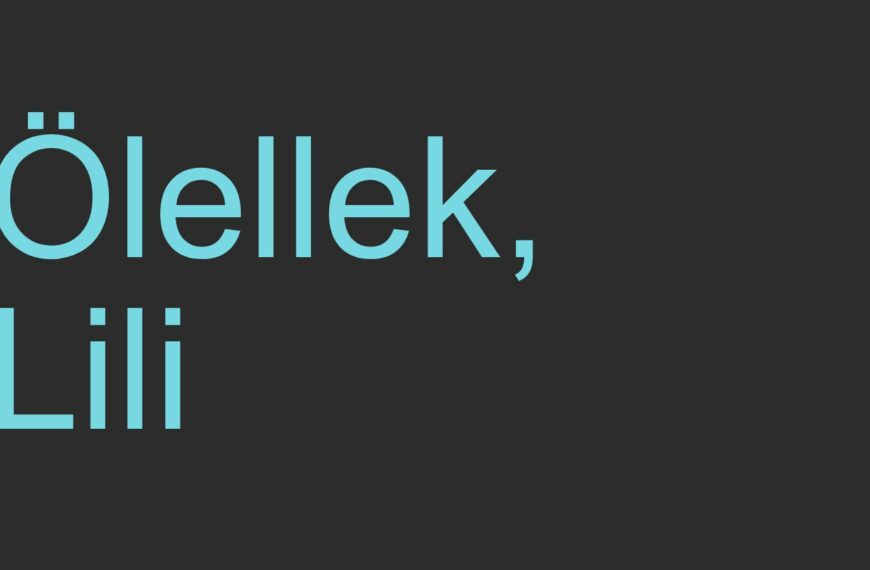 Lili Monori : « [l’] émancipation féministe était pour moi…